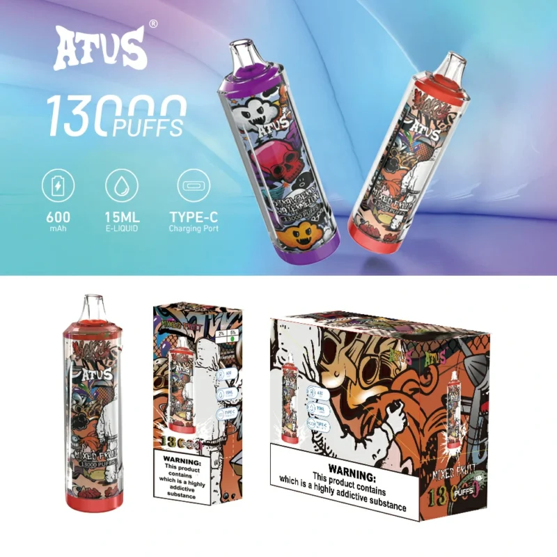 Superventas ATVS 13000 Puffs Vape desechable Bar 15 ml E-líquido 600 mAh Batería 5% Nicotina a granel Comprar Vape desechable al por mayor 4