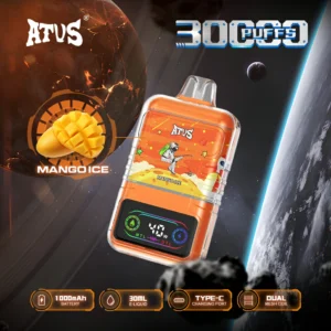 Nuovo arrivo ATVS 30000 Soffi Penna Vape usa e getta con 30 ml Capacità olio 1000 mAh Batteria 5% Schermo digitale alla nicotina Bulk all'ingrosso 1