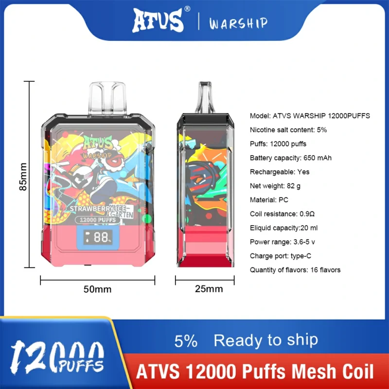 ATVS WARSHIP 12000 PUFFS 2