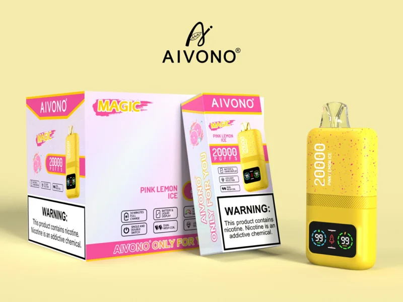 New Aivono Vapes Aim Magic 20000 Puffs 600mAh Rechargeable Battery 0% 2% 3% 5% Nicotine Disposable Vape Wholesale Direct from Factory Multiple Flavor Choices