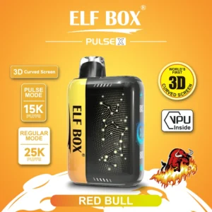 Stylo vape jetable ELF BOX Pulse X 25 000 bouffées de haute qualité – Vente en gros en vrac avec options de nicotine 0%, 2%, 3%, 5% 1