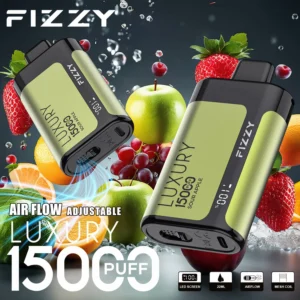 Fizzy Luxury 15000 Puffs Disposable Vape Pen with LCD Screen 2% 5% Low Nicotine Salt Rechargeable Battery Bulk Wholesale 1