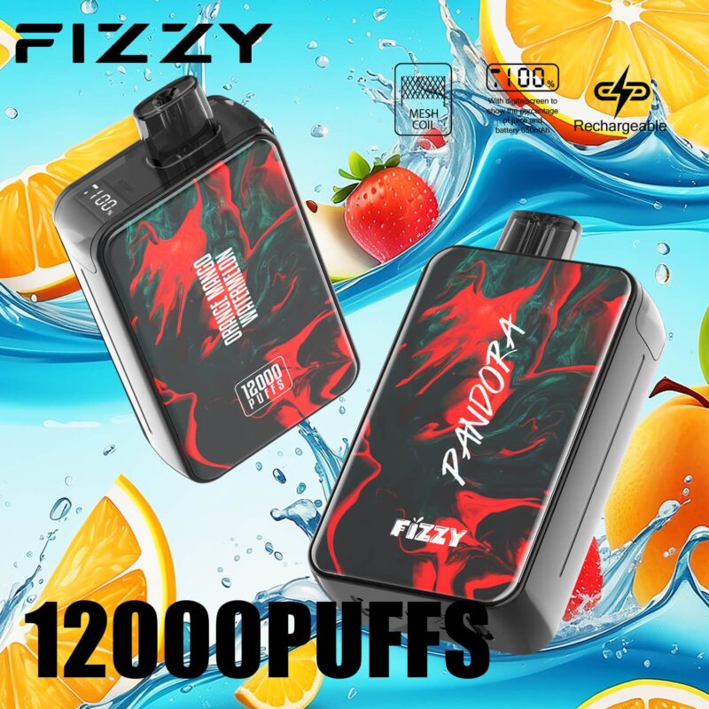 Novinka Fizzy Pandora 12000 Puffs Jednorázov? vape Pod s digitální obrazovkou EU Warehouse Bulk 1