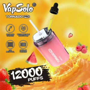 Vapsolo Tornado Pro 12000 bocanadas bajas nicotina bobina de malla vape desechable con batería de 650 mAh a granel al por mayor 4