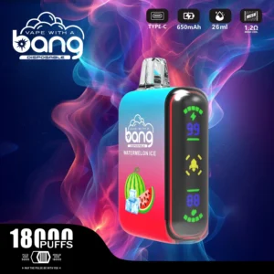 Bang Rocket 18000 Puffs LED képerny?s kijelz? 0% 2% 3% 5% Nikotin Eldobható Vapes Nagykereskedelmi T?bb íz? Eredeti Gyári K?zvetlen