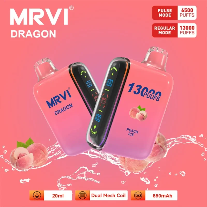 100 Mrvi Dragon Mrvi originale 13000 sbuffi 20ml e liquido a doppia maglia a gigante usa e getta VAPE 4