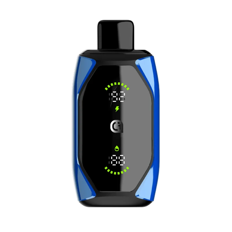 Arymi 15000 Puffs Stylo Vape jetable en gros avec bobine à double maille d'une capacité de 22 ml et batterie rechargeable de 650 mAh BLEUET FRAMBOISE