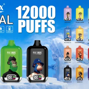 ELF BOX Digital 12000 Puffs Wiederaufladbarer Einweg-Vape-Pen – Gro?gro?handel mit nikotinarmen Optionen (0%, 2%, 3%, 5%) 5