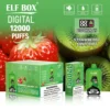 ELF BOX Digital 12000 Puffs Rechargeable Disposable Vape Pen – Bulk Wholesale with Low Nicotine Options (0%, 2%, 3%, 5%) 1