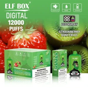 ELF BOX Digital 12000 Puffs Uppladdningsbar Vape-penna f?r eng?ngsbruk – Bulkgrossist med alternativ f?r l?gt nikotin (0%, 2%, 3%, 5%) 1