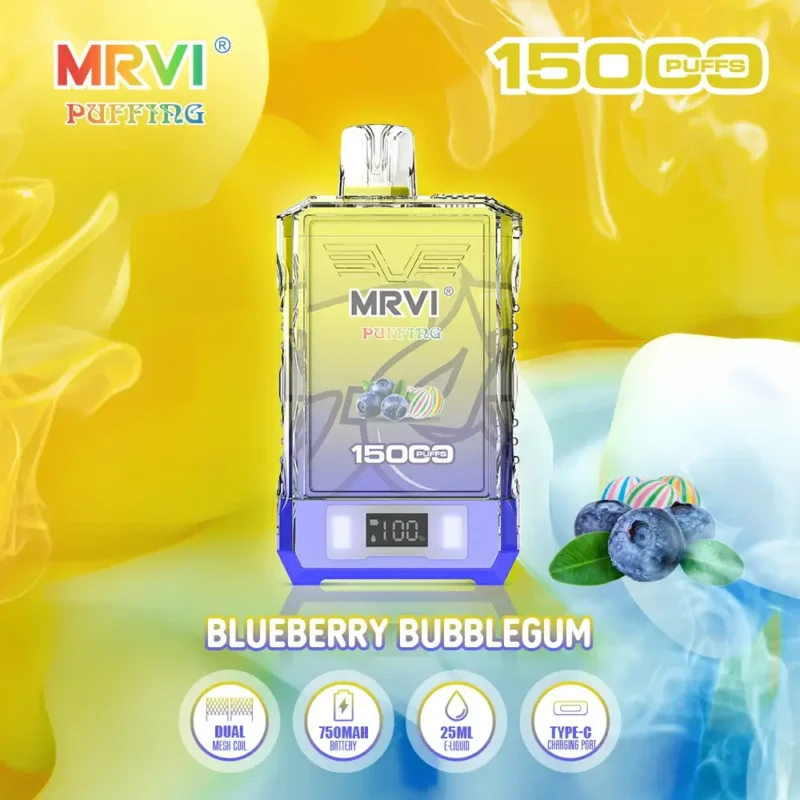 Fabriek Originele MRVI PUFFEN 15000 PUFFS 2 5 Nicotine Dual Mesh Coil Wegwerp Vape Pen Met E Liquid Power Scherm 8