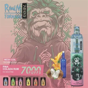 RandM Tornado 7000 Puffs 0% 2% 3% 5% Baixo teor de nicotina em massa Comprar caneta Vapes descartáveis ??no atacado (11)