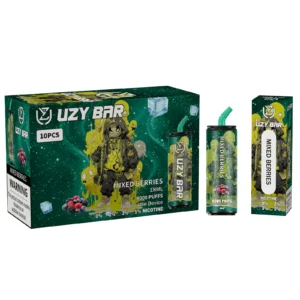 Uzy Bar 8000 Puffs Wegwerp vape pen met 1100 mAh batterijtype C oplaadbare mesh spiraal en rgb lichtgroothandel nicotine 0 2 3 5 7