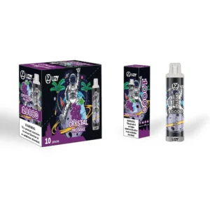 UZY Crystal Pro Max 10000 Puff eldobható Vape toll 650mAh-s akkumulátorral, C típusú ?jrat?lthet? RGB kialakítás Elérhet? Nagykereskedelmi Nikotin 0 2 3 5 9