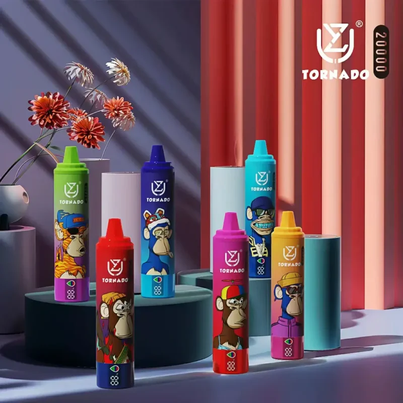 Premium Uzy Tornado 20000 Puffs nagy kapacitású eldobható vape toll 28 ml e-juice és háló tekercs 4