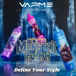 VAPME MONSTER le plus vendu 16000 bouffées affichage LED 26 ml 850 mAh type-c stylo vape jetable en gros 1