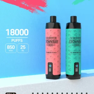 Forrón eladó Vapme Crown Bar 18000 Puff újrat?lthet? hálós tekercs 2% 5% Alacsony nikotintartalmú Megfizethet? Nagykereskedelmi Eldobható Vape 1