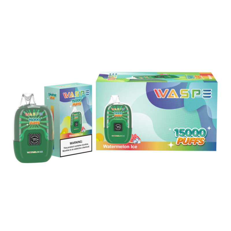 Waspe 15000 Puffs Digital Box Pen disponible para Vape desechable al por mayor de EU Warehouse 0 2 3 5 Nicotina 1