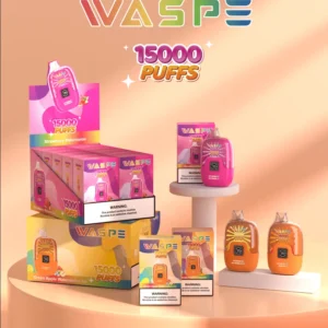 Premium Quality Waspe 15000 Puffs Digital Box Vape Pen f?r bulkbest?llningar Tillg?nglig fr?n EU-lager med 0% 2% 3% 5% Nikotin 1