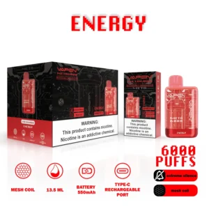 Miglior vapen Meta6000 Penna di vaporizzazione usa e getta 6000 sbuffi 13,5 ml Opzioni di nicotina multipla 550MAH RAGGIORE RECULABILE EU STOCK STOCCHIO 2