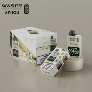 Waspe 25000 Pufos de malha dupla de malha dupla caneta vape com display LCD 25ml 0 2 5 op??es de nicotina 10