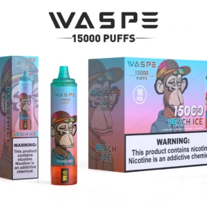 Velkoobchodní Waspe 15000 Puffs Disvable Vape Pen s 22ml E Liquid 850Mah dobíjecí baterie a LCD displej k dispozici v 0 2 3 5 Nicotine Hladiny 12