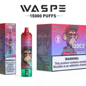 Groothandel Waspe 15000 Puffs Wegwerp VAPE Pen met 22 ml E Liquid 850mAh Oplaadbare batterij en LCD -display beschikbaar in 0 2 3 5 Nicotinegehalte 14