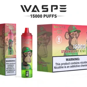 Nagykereskedelmi Waspe 15000 Puffs eldobható vape toll 22 ml e folyadékkal 850mAh újrat?lthet? akkumulátor és LCD kijelz? elérhet? 0 2 3 5 nikotinszint 16 -ban.