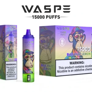 Nagykereskedelmi Waspe 15000 Puffs eldobható vape toll 22 ml e folyadékkal 850mAh újrat?lthet? akkumulátor és LCD kijelz? elérhet? 0 2 3 5 nikotinszintben 2 -ben