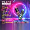 Popularny jednorazowy d?ugopis Vape Waspe 8000 Puffs z akumulatorem typu C. Pojemno?? 16 ml i warianty nikotynowe 0% 2% 3% 5% 1