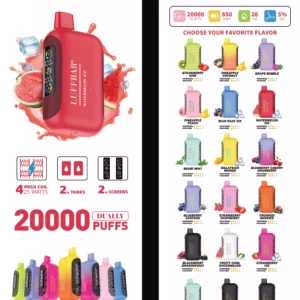 LuffBar Dually 20000 Puffs Wholesale Disposable Vape Rechargeable Bulk Buy 5% Nicotine 850 mAh 18 Flavors 2025 New 5