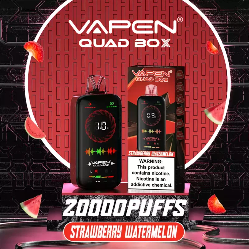 Vapen Quad Box 20000 Pushs Puffs Ajuste Recarregável 2 5 Baixa Nicotina Vape Disponível de Vape de Vape Full Display 1