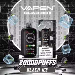 VAPEN QUAD BOX 20000 PUFFS Adjustable Airflow Rechargeable 2 5 Low Nicotine Wholesale Disposable Vape Full Screen Display 15