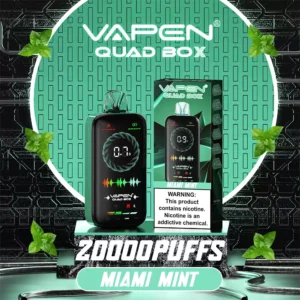 VAPEN quad box 20000 sbuffi regolabili flusso d'aria ricaricabile 2 5 nicotina a basso livello di vaporillo a vapori a vaporizzazione a vaporizzatori 17