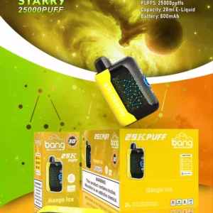 Bang Starry 25000 Puffs Akumulatorowy zakrzywiony ekran 3D Jednorazowy Vape Hurtowy 0% 2% 3% 5% Niskonikotynowy 28ml E Cewka z p?ynn? siatk? Luzem Kup jednorazowe papierosy elektroniczne (13)