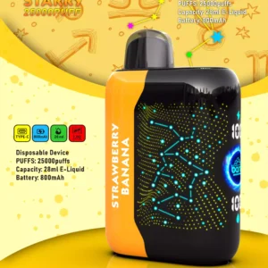 Bang Starry 25000 Puffs Nabíjecí 3D zak?ivená obrazovka Jednorázová vape velkoobchod 0 2 3 5 Nízk? obsah nikotinu 28 ml E Liquid Mesh Coil Bulk Koupit jednorázové elektronické cigarety 4