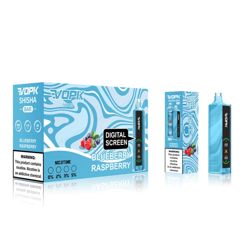 VOPK Shisha BAR 20000 Puffs Penna Vape monouso ricaricabile all'ingrosso 0 2 3 5 Schermo LED a basso contenuto di nicotina Spedizione originale all'ingrosso Acquista al miglior prezzo 17