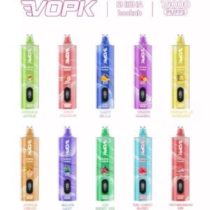 VOPK Shisha Hookah 15000 Puffs Recarregáveis ??0% 2% 3% 5% Caneta Vape descartável com baixo teor de nicotina Tela LED de atacado Fluxo de ar ajustável 2025 Novo Melhor Pre?o (1)